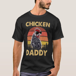 Retro Vintage Chicken Daddy Chicken Dad Father's D T-Shirt