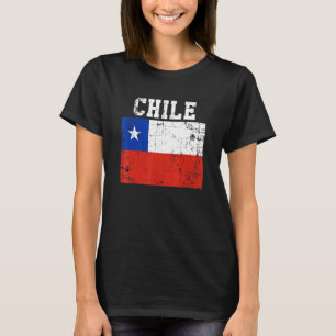 Retro Vintage Chile Flag Chilean Roots T-Shirt