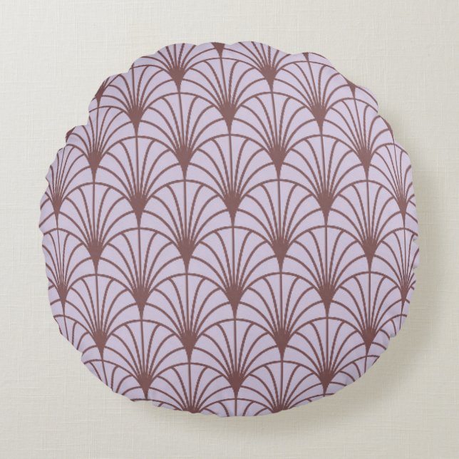 Retro vintage Chinese traditional pattern seamless Round Cushion (Front)