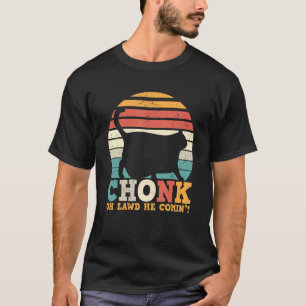 Retro Vintage Chonk Cat Scale Kitten Fat Chubby T-Shirt