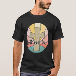 Retro Vintage Christian Easter Faith Over Fear Eas T-Shirt