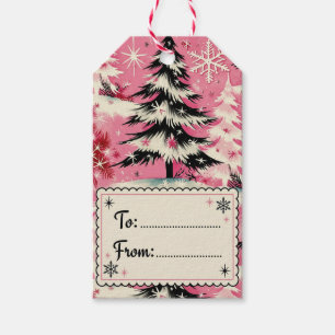 Retro Vintage Christmas: 1950's Pink Xmas Gift Tags