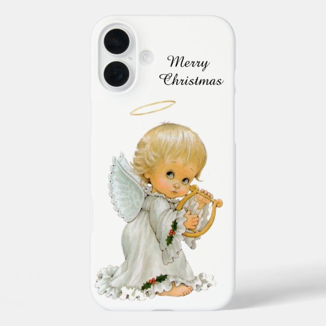 Retro Vintage Christmas Angel Case-Mate iPhone Case (Back)