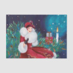 retro vintage Christmas art deco lady  Tissue Paper<br><div class="desc">retro vintage Christmas art deco lady Tissue Paper</div>