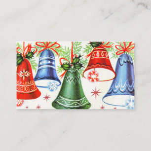 Retro Vintage Christmas bells add message card
