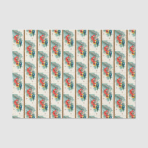 Retro Vintage Christmas bulb pattern tissue Paper