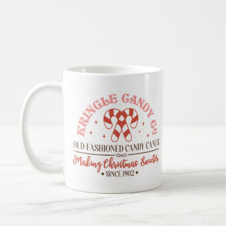 Retro Vintage Christmas Candy Co Sign Coffee Mug