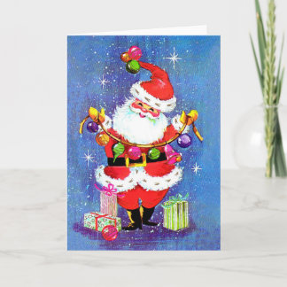 Retro vintage Christmas card