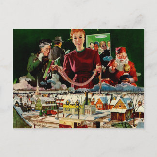 Retro vintage Christmas card
