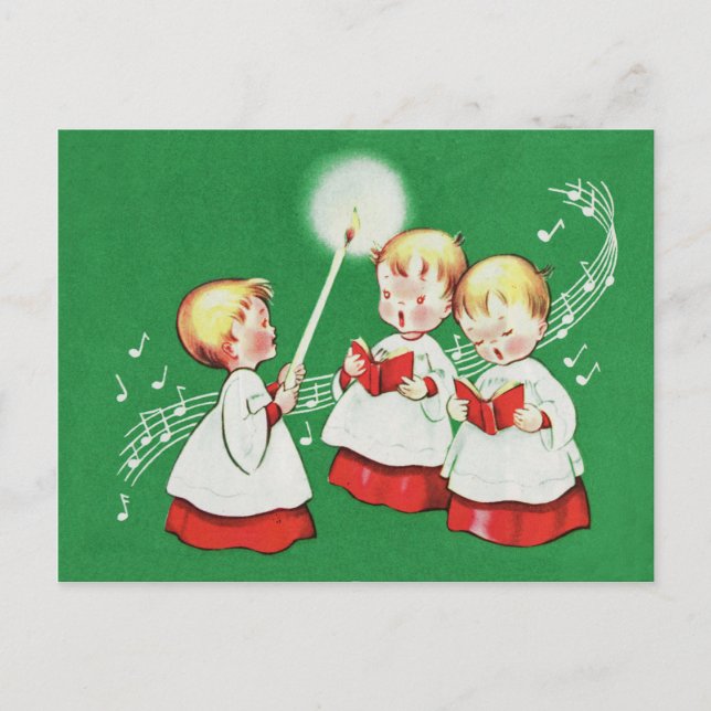 Retro vintage Christmas card (Front)