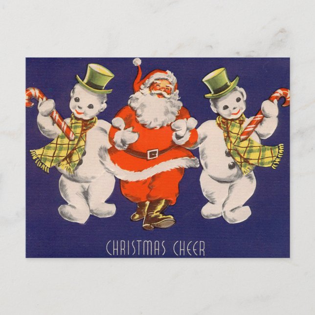 Retro vintage Christmas card (Front)