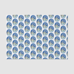 retro vintage Christmas Church Holiday Tissue Paper