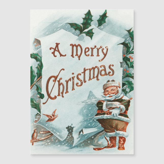 Retro Vintage Christmas Cool Santa Greeting (Front)