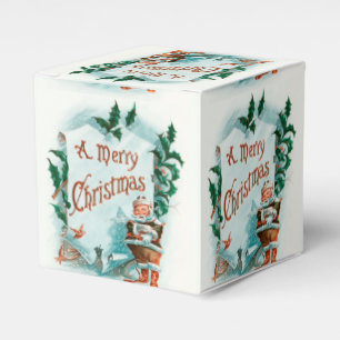 Retro Vintage Christmas Cool Santa Greeting Favour Box