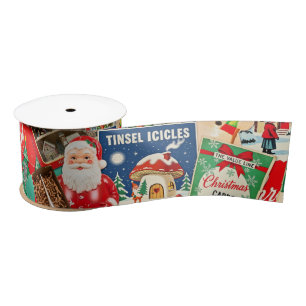 Retro Vintage Christmas Decorations II Satin Ribbon