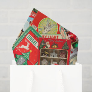 Retro Vintage Christmas Decorations II Tissue Paper