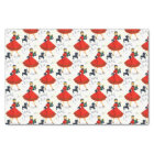 Retro Vintage Christmas Holiday lady tissue