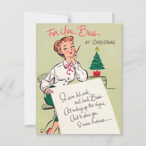 Boss Christmas Cards | Zazzle UK