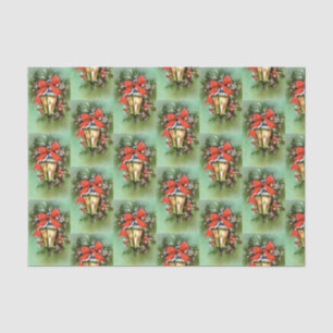 Retro Vintage Christmas lamp pattern tissue Paper