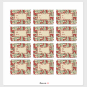 Retro Vintage Christmas Landscape