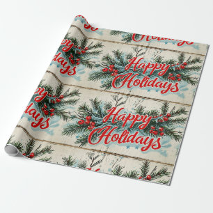 Retro Vintage Christmas: Mid Century Yuletide 2 Wrapping Paper