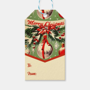Retro Vintage Christmas: Mid Century Yuletide 3 Gift Tags