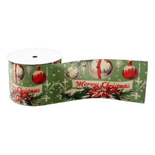 Retro Vintage Christmas: Mid Century Yuletide 3 Grosgrain Ribbon
