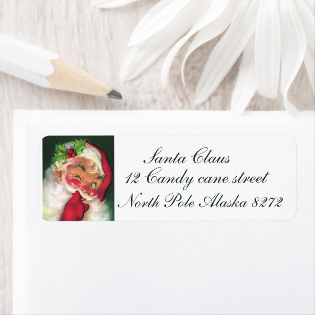 retro vintage Christmas Santa add information (Insitu)