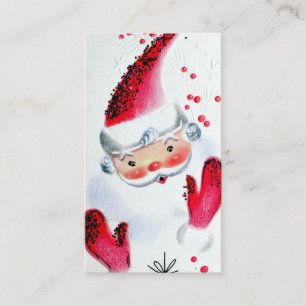 Retro Vintage Christmas Santa add message card