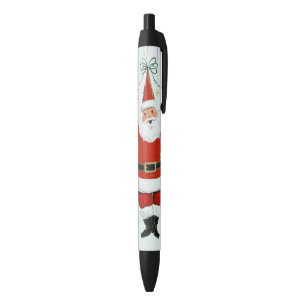 Retro vintage Christmas Santa Black Ink Pen