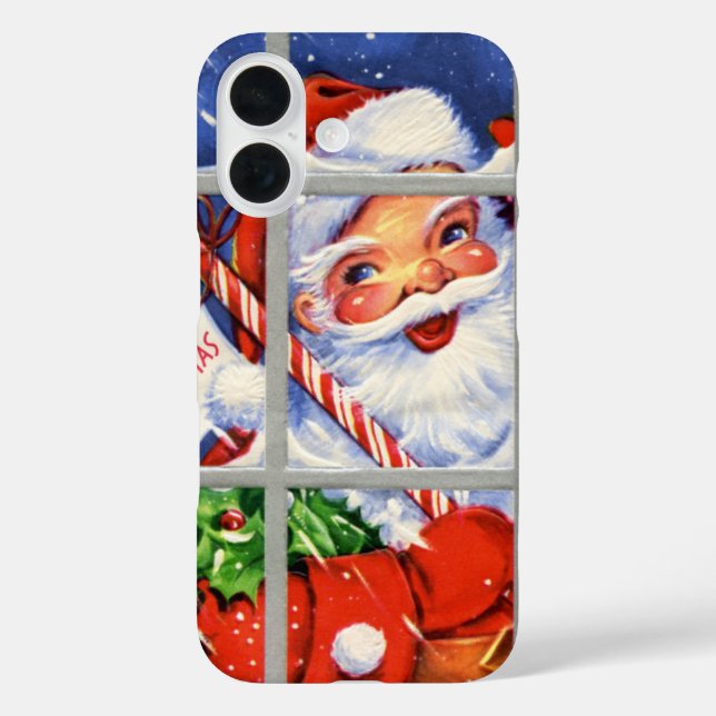 Retro Vintage Christmas Santa Case-Mate iPhone Case (Back)