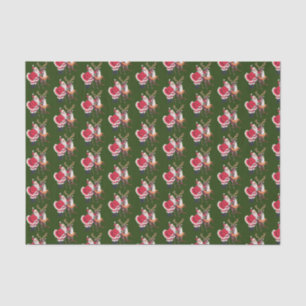 retro vintage Christmas Santa reindeer tiled  Tissue Paper