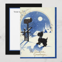 retro vintage Christmas scotty dog