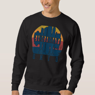 Retro Vintage CINCINNATI OHIO Downtown City Skylin Sweatshirt