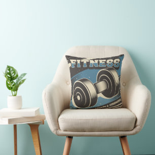 Retro Vintage Classic Blue Fitness Weight Cushion