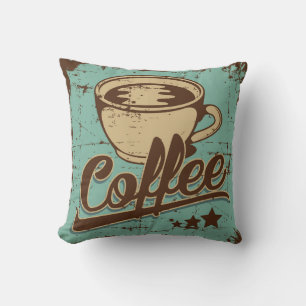 Retro Vintage Classic Coffee Olive Green  Cushion