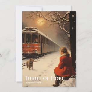 Retro vintage classic cosy winter Thrill of Hope Holiday Card