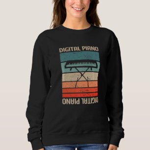 Retro Vintage Classic Digital Piano Instrument Pia Sweatshirt
