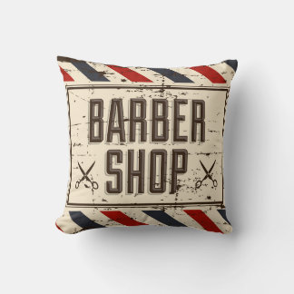 Retro Vintage Classic Eye-Catching Barber Shop Cushion