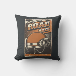 Retro Vintage Classic Grunge  Motorcycle Helmet Cushion