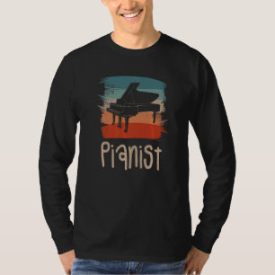 Retro Vintage Classic Pianist Piano Instrument T-Shirt