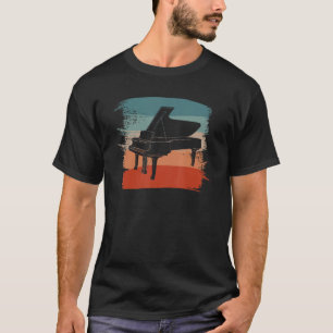 Retro Vintage Classic Pianist Piano Instrument T-Shirt