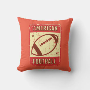 Retro Vintage Classic Pink American Football Cushion
