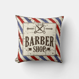 Retro Vintage Classic Simple Barber Shop   Cushion