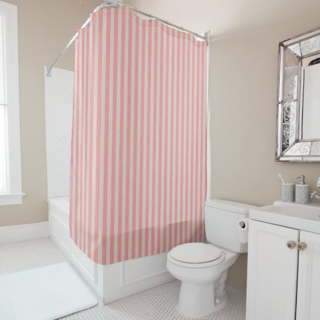Retro vintage classic striped design. shower curtain (In Situ)
