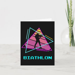 Retro Vintage Clic Biathlon Biathlete 3 Card