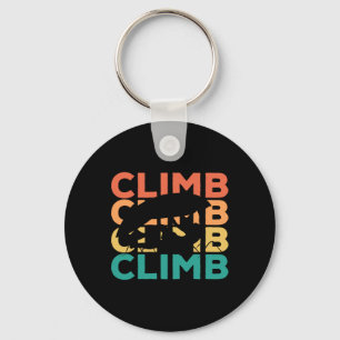 Retro Vintage Climbing Gift For Climbers Key Ring