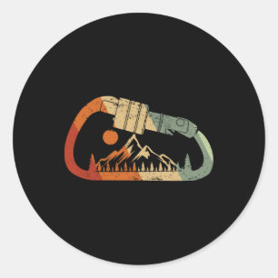 Retro Vintage Climbing Hiking Gift Rock Climber Classic Round Sticker