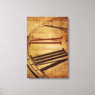 Retro vintage clock canvas print