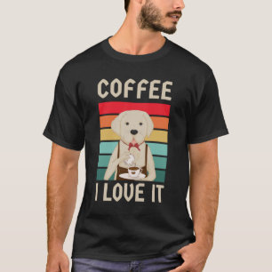 Retro vintage coffee dog love it T-Shirt